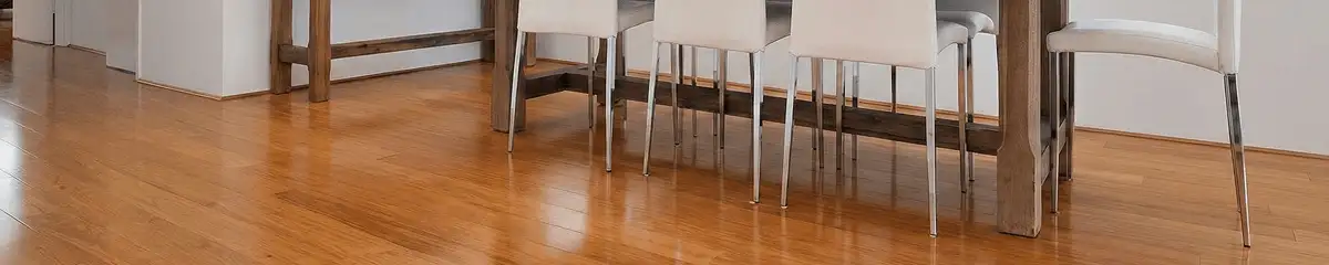 Professionally installed and refinished bamboo flooring in a residential home, showcasing smooth finish and natural wood tones in Long Beach, CA