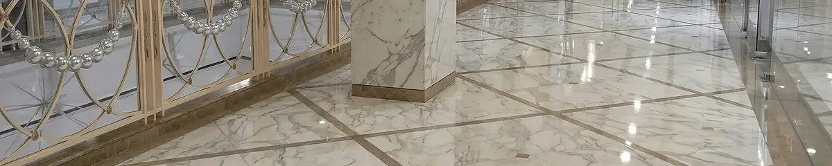 Beautiful marble floor professionally installed in Long Beach, CA
